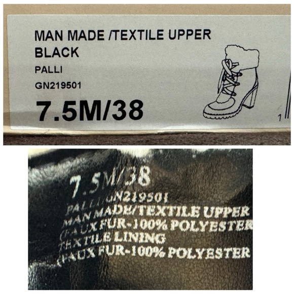 BCBG Black and Cream Heeled Boots 7.5 - Picture 8 of 9